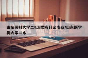 山东医科大学二批B类有什么专业/山东医学类大学二本