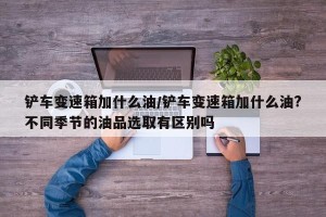 铲车变速箱加什么油/铲车变速箱加什么油?不同季节的油品选取有区别吗