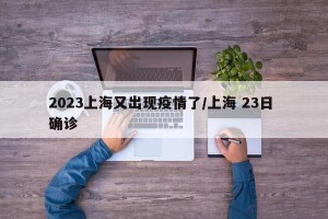 2023上海又出现疫情了/上海 23日 确诊